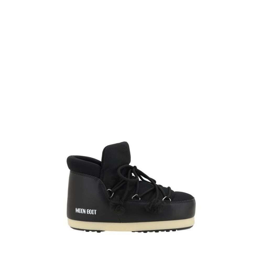 Moon Boot Black Polyester Lace-Up Women's Boots